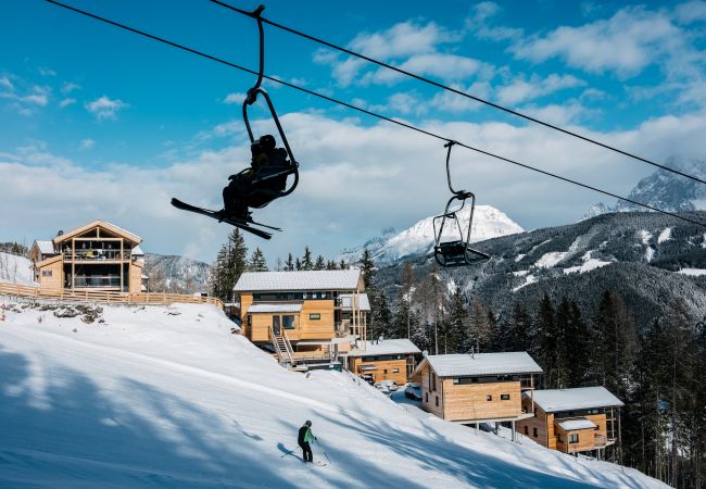 Sessellift Winter Skifahren Spaß